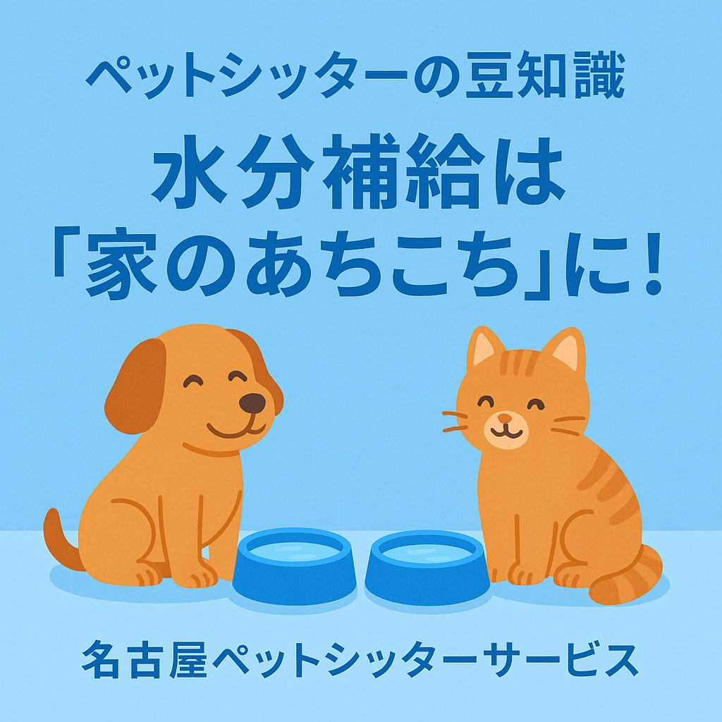 ペットも人と同じように、水分補給はとっても大切💧