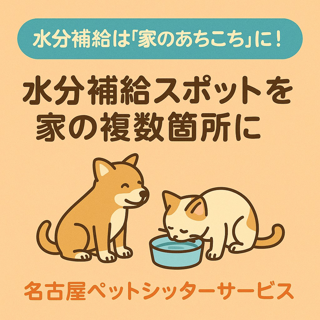 ペットも人と同じように、水分補給はとっても大切💧