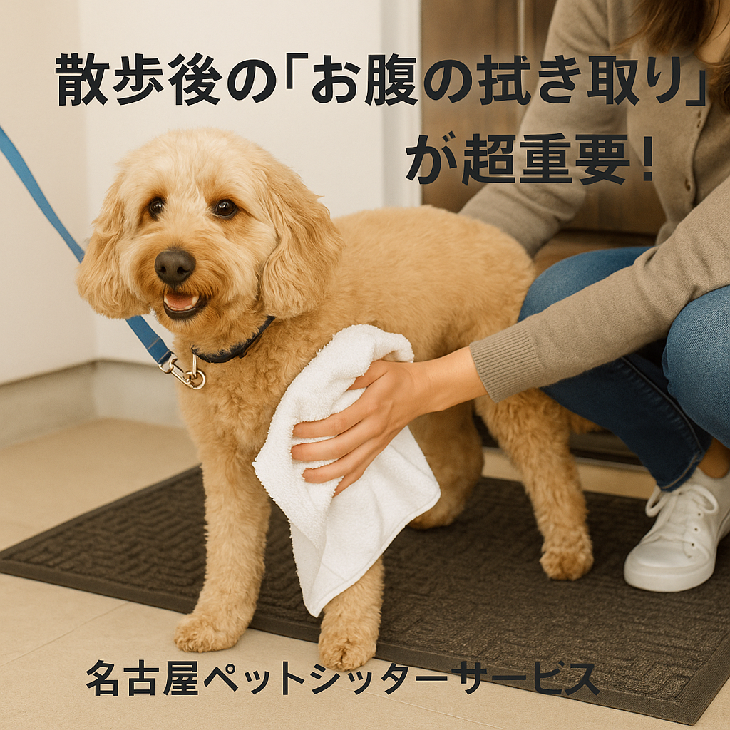 散歩後のお腹拭きが皮膚トラブル予防に必須